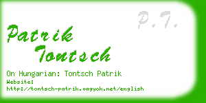 patrik tontsch business card